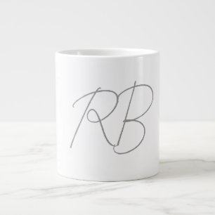 Trendige, einzigartige, kreative Monogramm-Anfangs Jumbo-Tasse