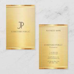 Trendige elegante Imitate Gold Template Moderne Ve Visitenkarte