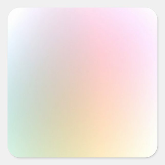 Trendige Elegante Moderne farbenfrohe Blankenvorla Quadratischer Aufkleber (Vorderseite)
