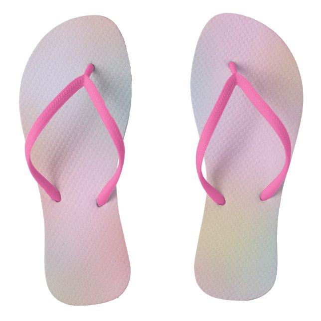 Trendige Elegante Moderne Pastellfarben Vorlage Flip Flops (Fußbett)