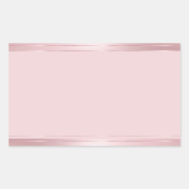 Trendige Elegante Moderne Rose Gold Blank Template Rechteckiger Aufkleber (Vorderseite)