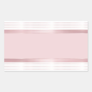 Trendige Elegante Moderne Rose Gold Blank Template Rechteckiger Aufkleber