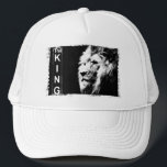 Trendige Elegante Moderner Pop Truckerkappe<br><div class="desc">Trendy Elegant Moderne Pop Art Lion Head Template hinzufügen Image Logo Foto Basic Trucker Hut.</div>
