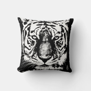 Trendige Elegante Pop Art Tiger Head Modernes Temp Kissen