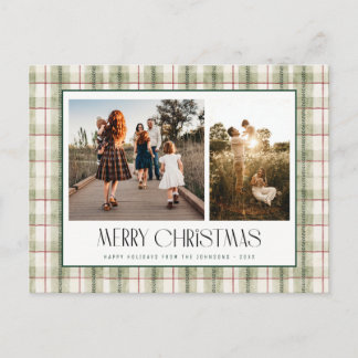 trendige Familienfoto-Collage Weihnachtskarte Postkarte