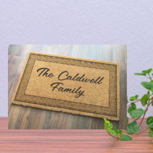 Trendige Familienname an der Vordertür, benutzerde Ankündigung