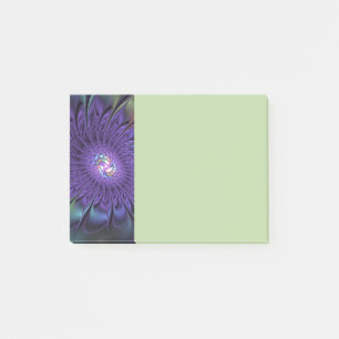 Trendige farbenfrohe moderne abstrakte Fraktal-Blu Post-it Klebezettel