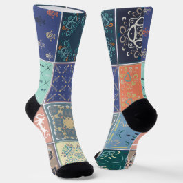 Trendige farbenfrohe Muster  Socken