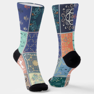 Trendige farbenfrohe Muster Socken
