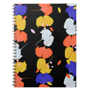 Trendige farbenfrohe Vintage-Illustration vertikal Notizblock