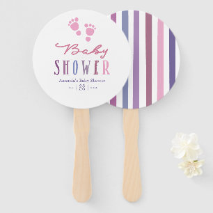 Trendige Farbkombinationen Girl Baby Shower Fächer