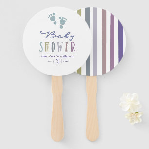 Trendige Farbvarianten Jungen Baby Shower Fächer