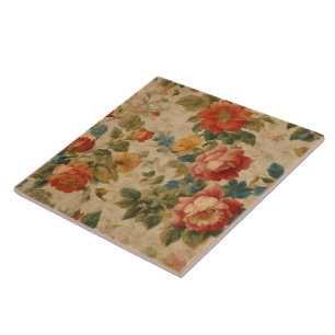 Trendige Florale Wasserfarbe Vintage-Kollektion Fliese