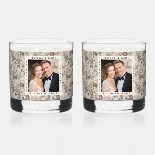 Trendige Gardenias Fantasy Elegante Hochzeit Whiskyglas