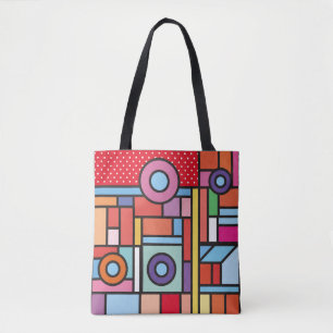 Trendige geometrische Elemente prägen das Design.