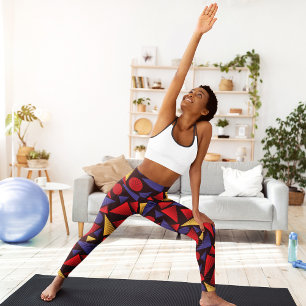 Trendige gestreifte Dreiecke Leggings