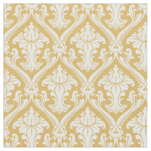 Trendige Gold Barock Damast Muster Stoff