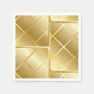 Trendige goldene geometrische Muster Golden Stylis Serviette