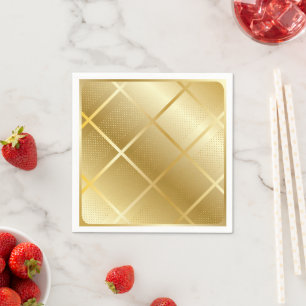 Trendige goldene geometrische Muster Golden Stylis Serviette