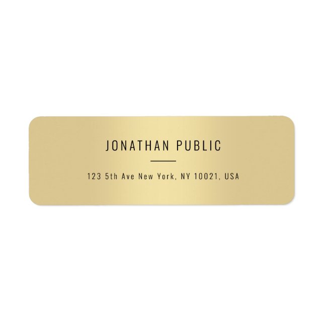 Trendige Goldvorlage Elegant Beruflich einfach (Vorne)