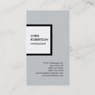Trendige, grau-weiße, einzigartige Visitenkarte