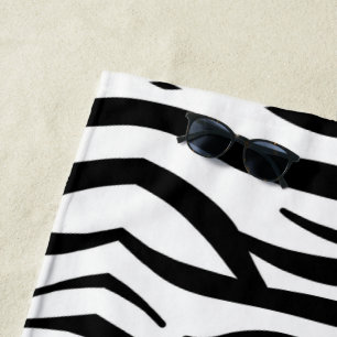 trendige, gürtnisch schicke schwarz-weiße Zebrastr Strandtuch