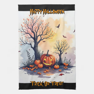 Trendige Halloween Gruselige Süße Kollektion Geschirrtuch