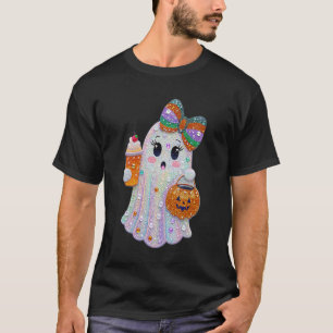 Trendige Halloween-Rhinstones-Geister T-Shirt