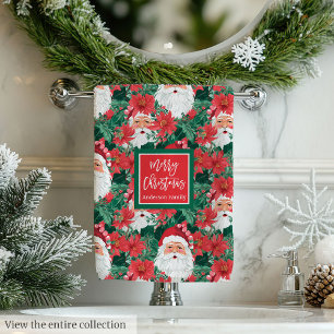 Trendige heiße rosa und rote Weihnachts-Preppy-Han Badhandtuch Set