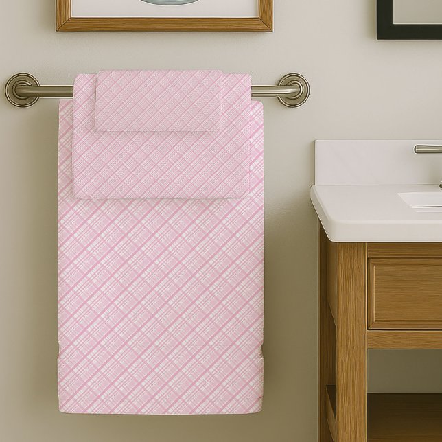 Trendige hellrosa Handtücher - weiche Badezimmer-A (Trendy Light Pink Towels Soft Bathroom Upgrade)