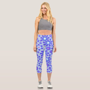 Trendige hippy-Blume Thema Capri Leggings
