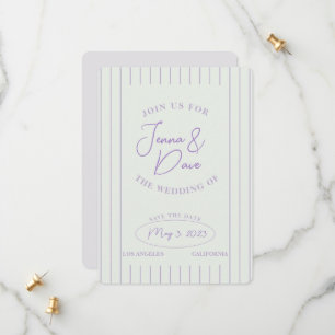 Trendige Hochzeitseinladung zur Vorankündigung Ein Save The Date