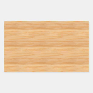 Trendige Holzvorlage Elegantes Design Klassisch Rechteckiger Aufkleber
