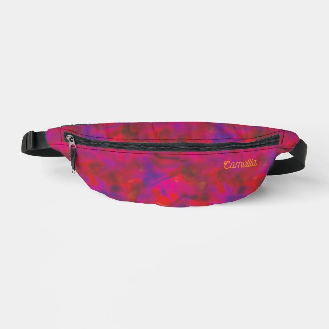 Trendige, Hot-Pink-Violet-Gefärbte Krawatte-Muster Bauchtasche (Vorderseite)