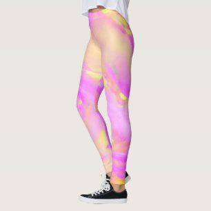 Trendige hübsche farbenfrohe abstrakte Wellen Leggings