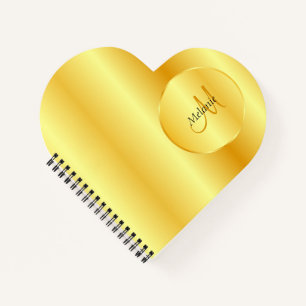 Trendige Imitate Gold Elegante Mit Monogramm Vorla Notizbuch