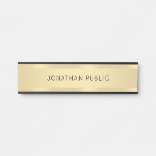 Trendige Imitate Gold Glamour Modern Template Türschild