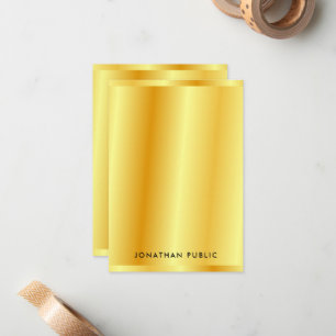 Trendige Imitate Gold Metallic Look Template nach Mitteilungskarte