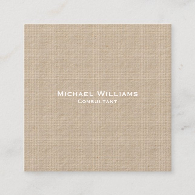 Trendige Karo Moderne Minimalistische Berufliche K Quadratische Visitenkarte (Vorderseite)