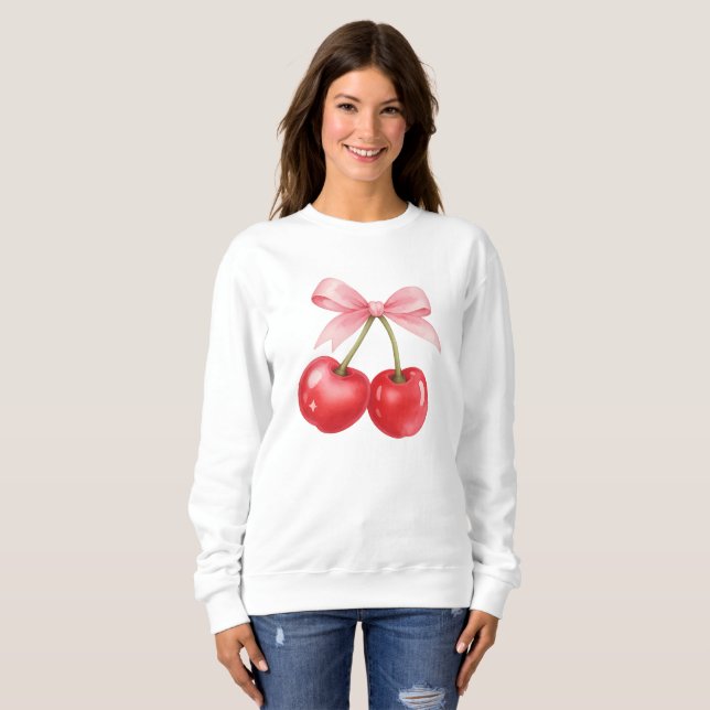 Trendige Kirsch-Kokette Sweatshirt (Vorne ganz)