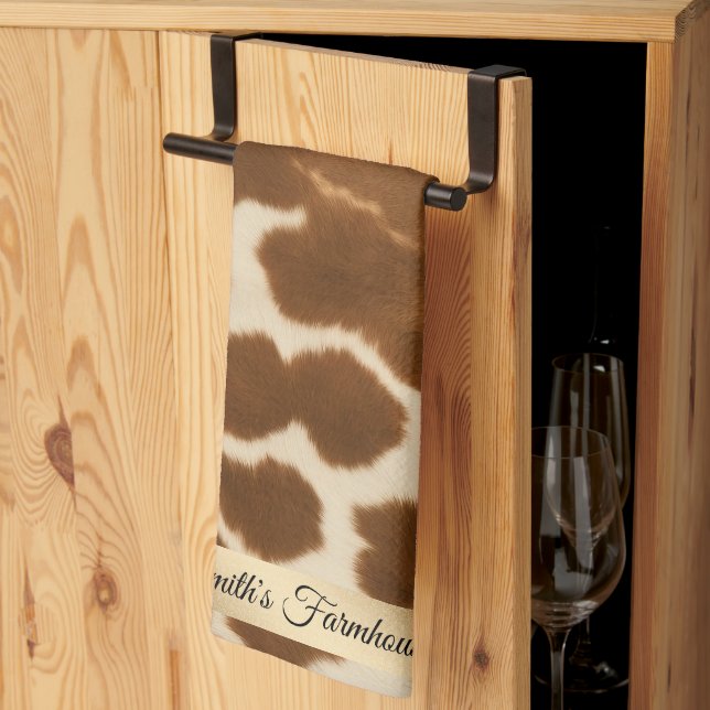 Trendige Kuh Imitate Leather Elegante Collection Geschirrtuch (Drittel gefaltet)