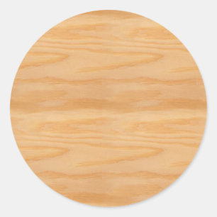 Trendige leere Holzvorlage elegantes Design Runder Aufkleber