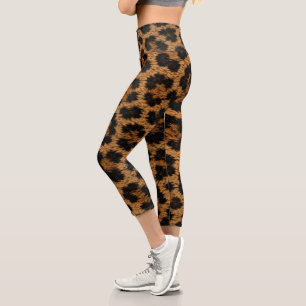 Trendige Leopardenmuster sanfte stilvolle Capri Leggings