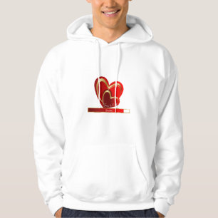 Trendige Liebe Laden roter Herzen Custom Boyfriend Hoodie