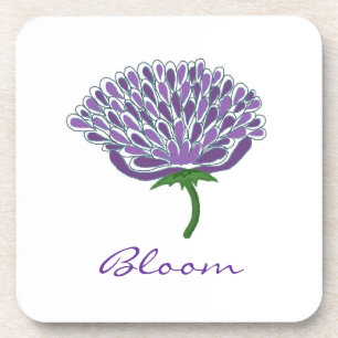 Trendige lila Blume Untersetzer