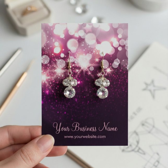 Trendige Lila Glitzer Sparkle Ohrkards (Von Creator hochgeladen)