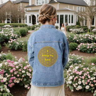 Trendige lustige Freizeitmode - Kreis des Lebens Jeansjacke