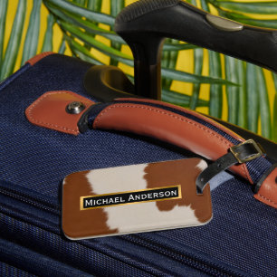 Trendige Luxus Elegante Kunstkuh-Leder-Kollektion Gepäckanhänger