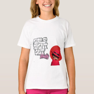 Trendige Mädchen-Abendparty Rote Fedora-Hut Frauen T-Shirt