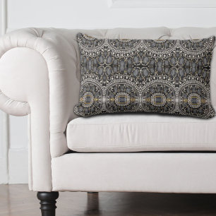trendige, mädchenhafte Mode Vintag Schwarz-Weiß Lendenkissen